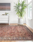 The Layla Rug 1 | Brick/Blue