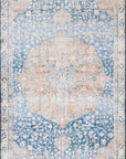 The Layla Rug 7 | Blue/Tangerine