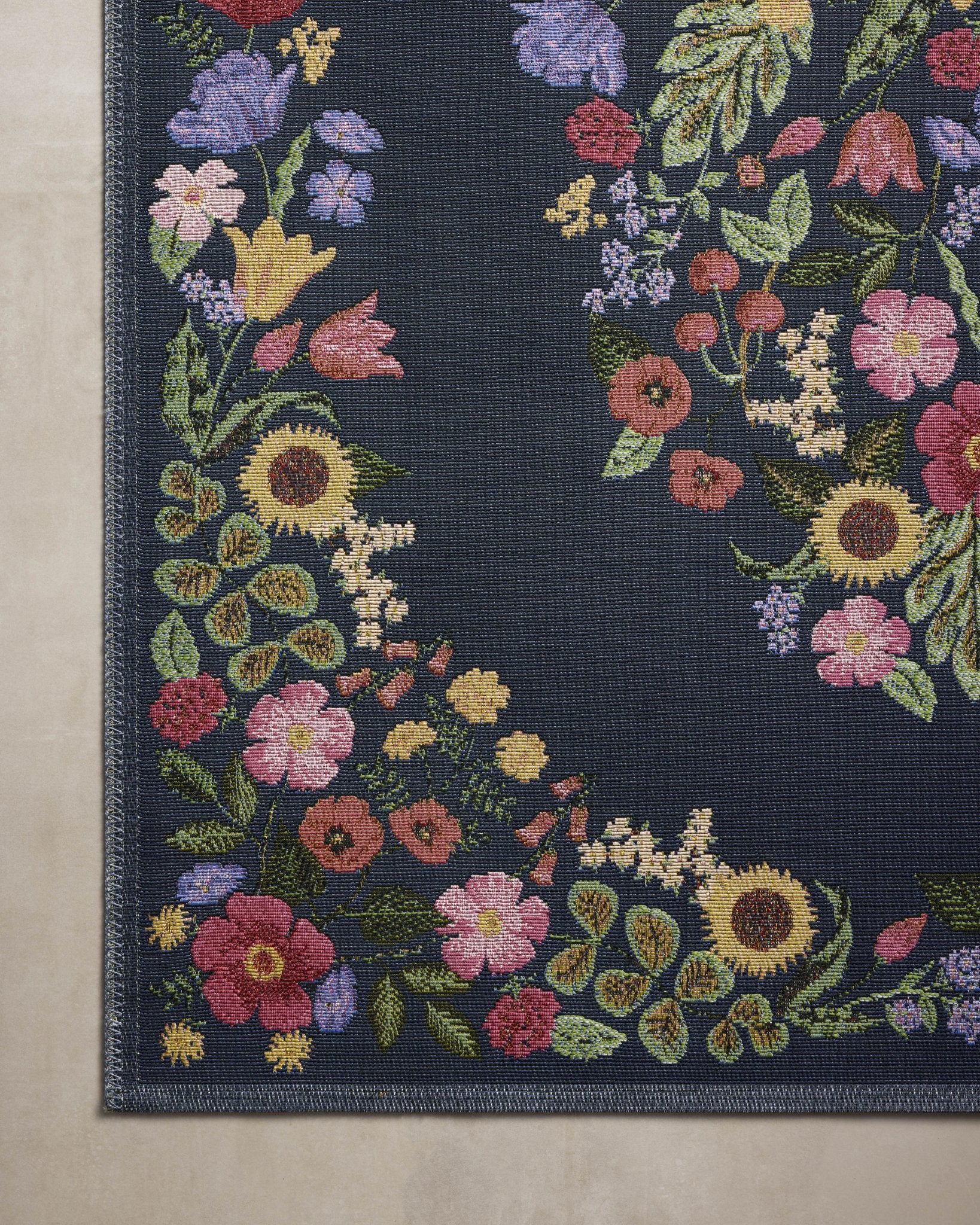 Blossom Navy Rug by Rifle paper Co - Plain Jane Interiors