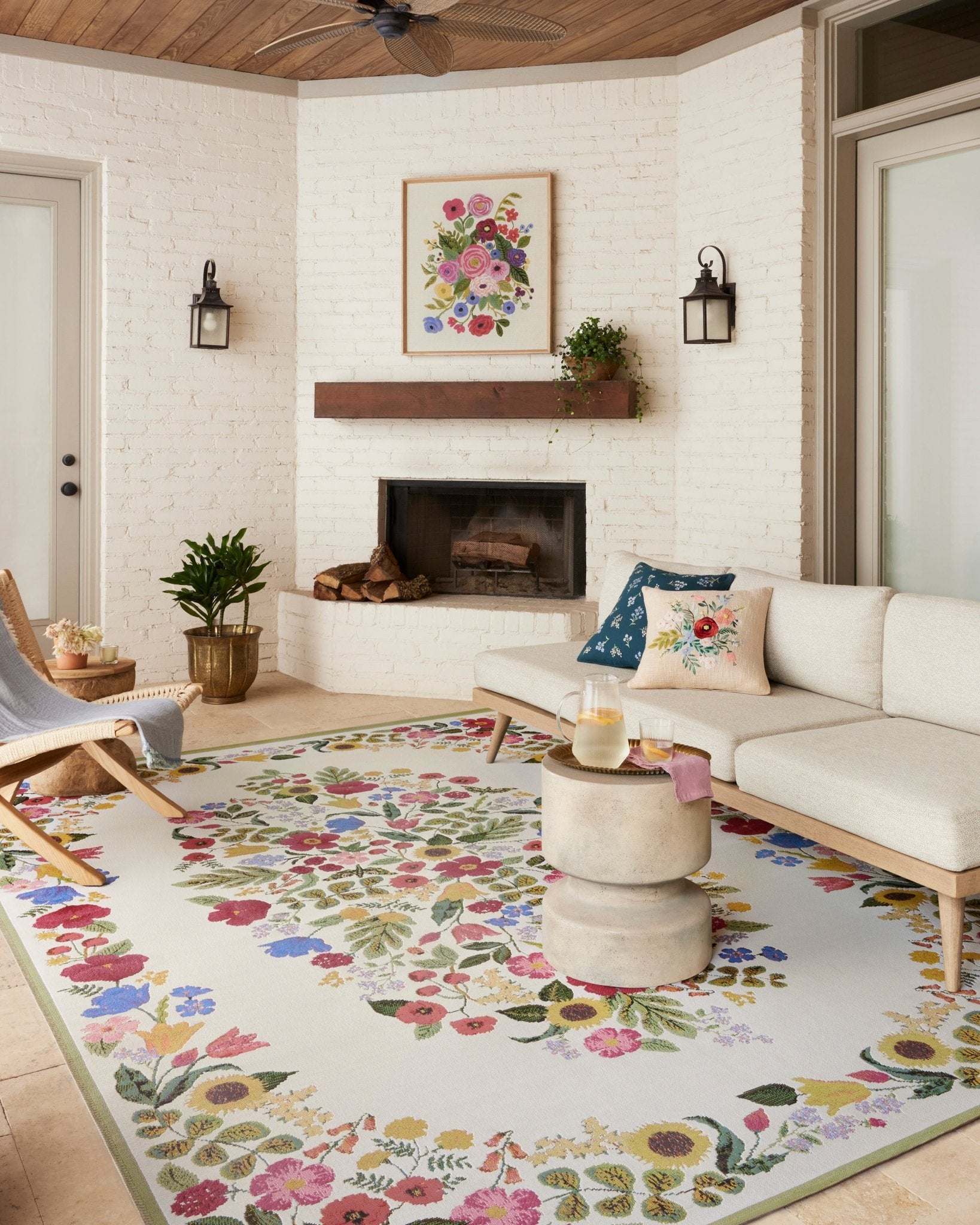 Blossom Navy Rug by Rifle paper Co - Plain Jane Interiors
