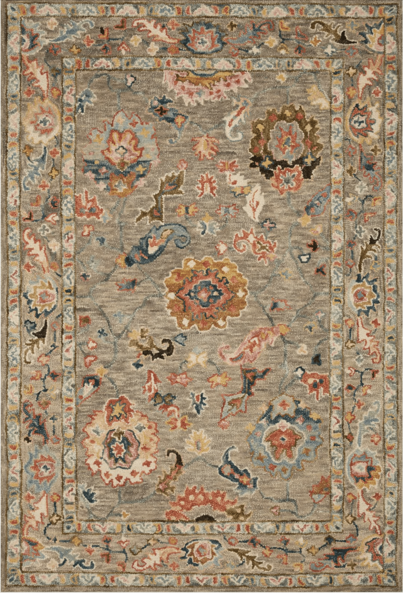 Clara Rug in Marine/Multi - by Loloi | Hooked Wool Rug - Plain Jane Interiors