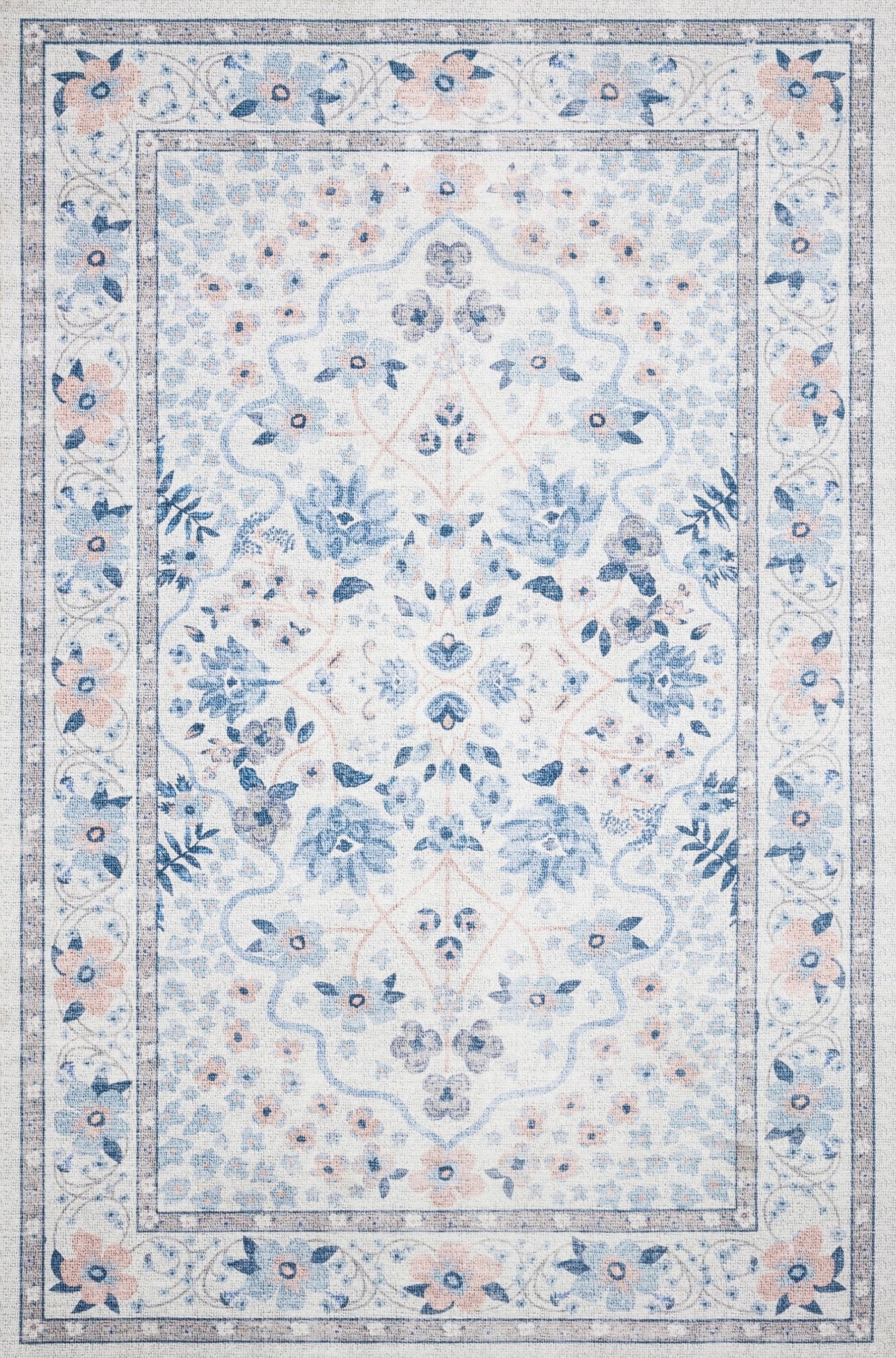 Elodie Navy Rug by Rifle paper Co - Plain Jane Interiors