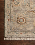 Georgie Rug in Light Grey/Multi - by Loloi | Hand - Knotted Wool Rug - Plain Jane Interiors