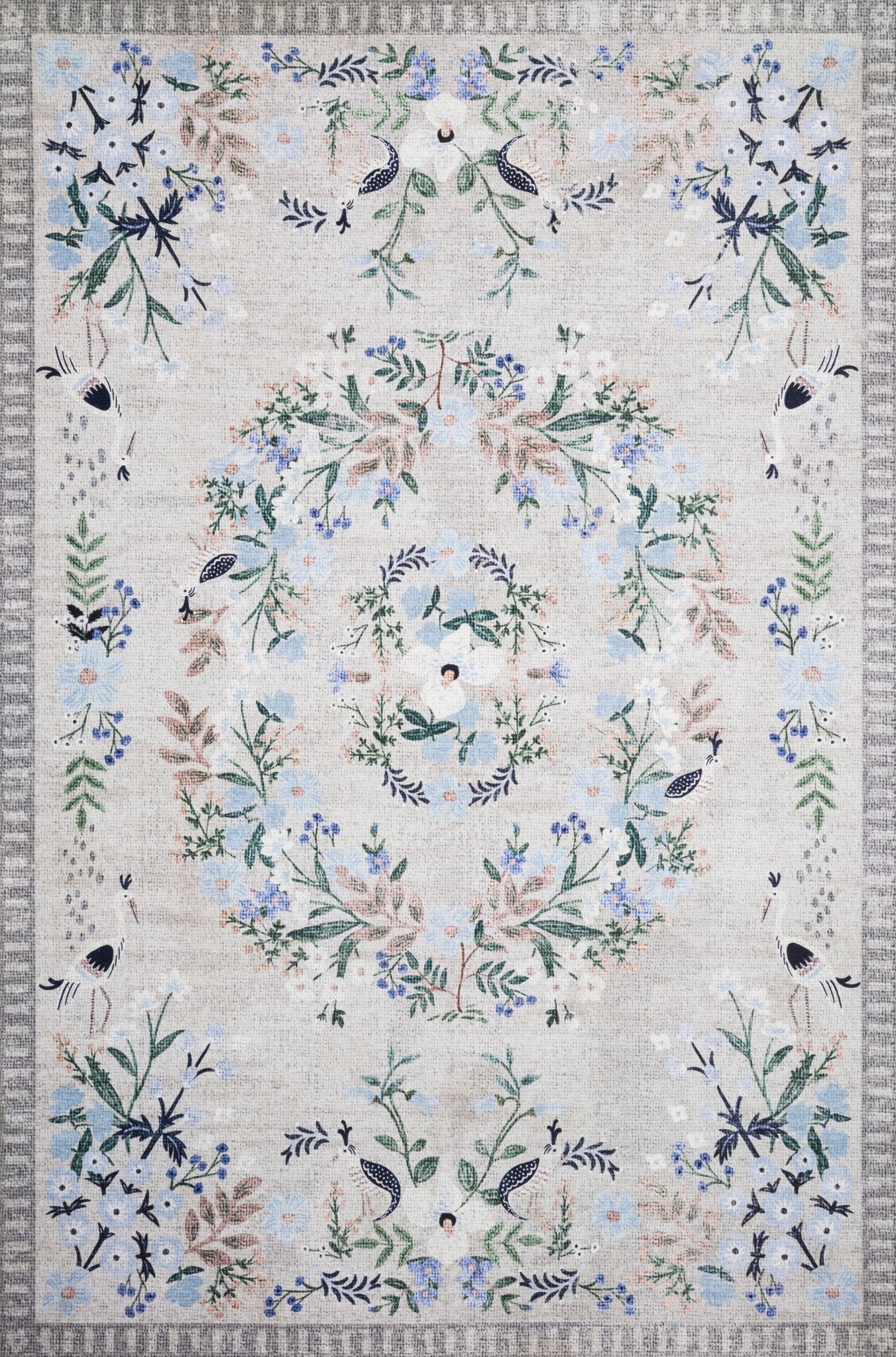 Giulia Gray Rug by Rifle paper Co - Plain Jane Interiors