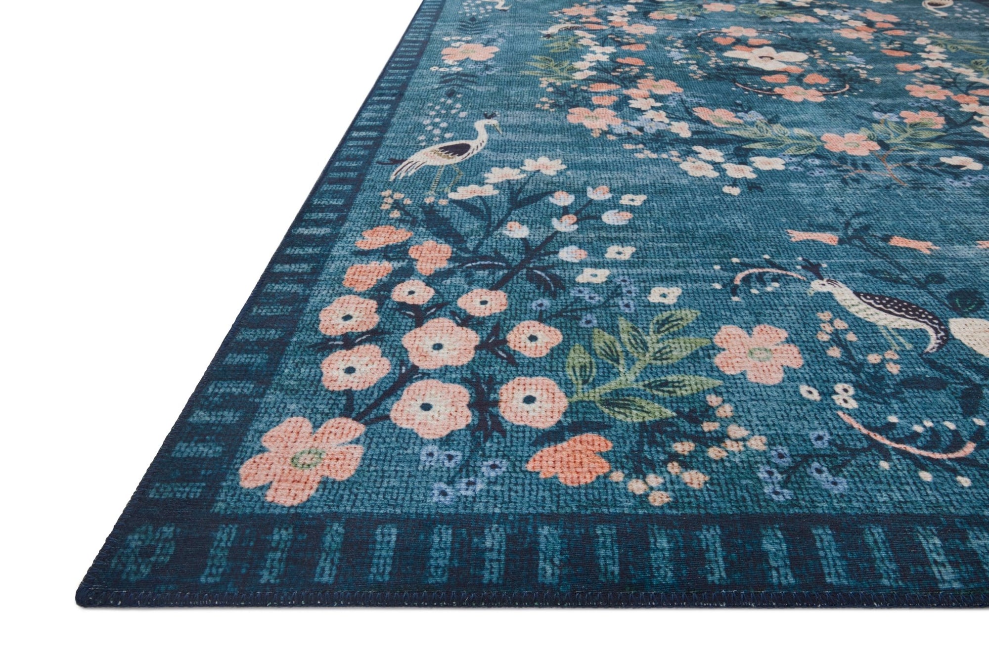 Giulia Teal Rug by Rifle paper Co - Plain Jane Interiors
