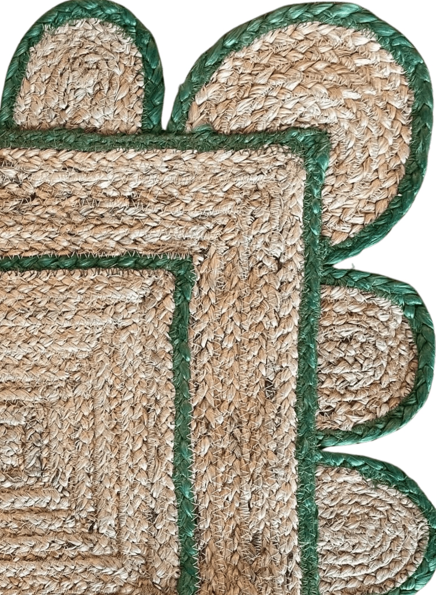 Green Scallop Jute Rug - Plain Jane Interiors