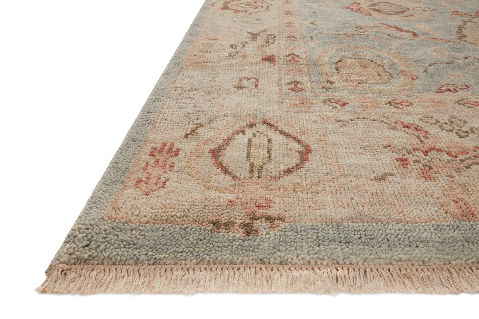 Imogen Rug in Light Blue/Beige - by Loloi | Hand - knotted Wool - Plain Jane Interiors