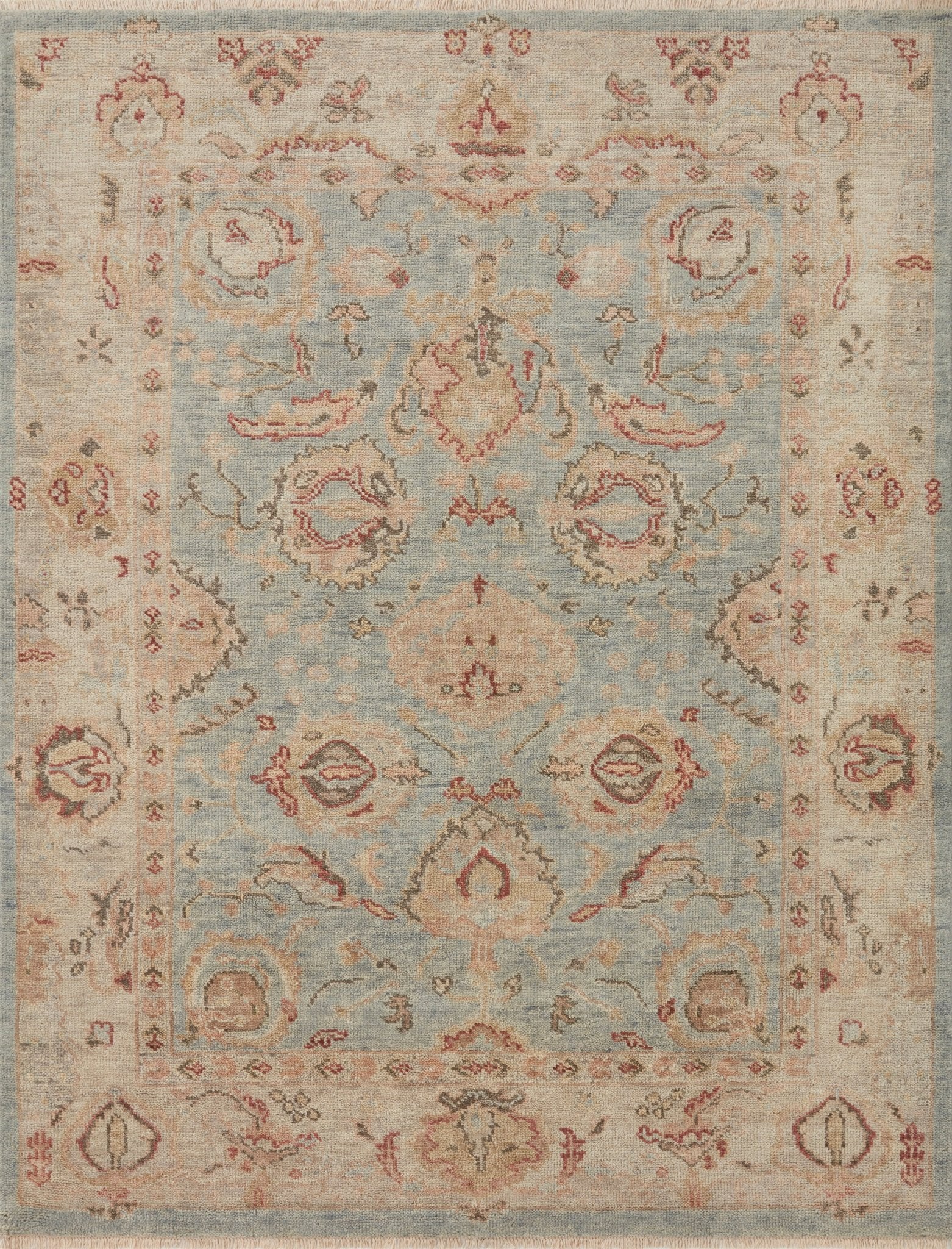 Imogen Rug in Light Blue/Beige - by Loloi | Hand - knotted Wool - Plain Jane Interiors