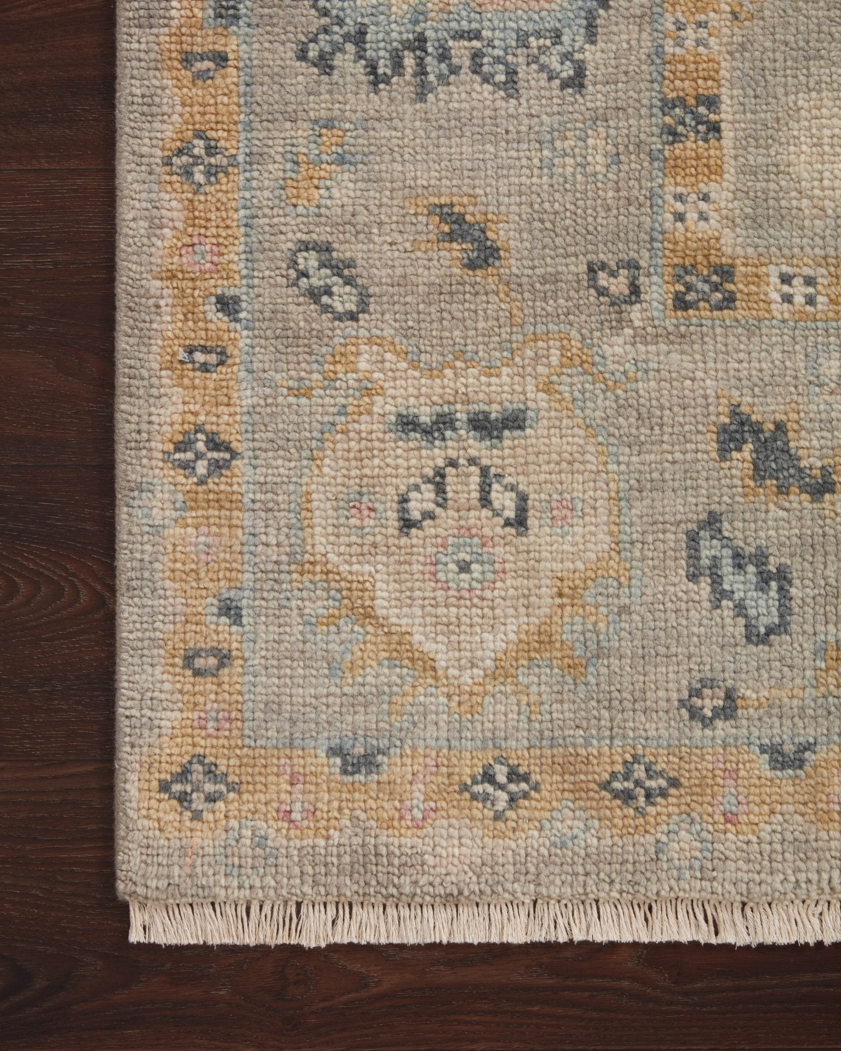 Ivy Rug in Grey/Gold - by Loloi | Hand - Knotted Wool Rug - Plain Jane Interiors