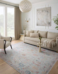 Leah Rug in a Pebble/Multi - by Loloi | Power Loomed Rug - Plain Jane Interiors