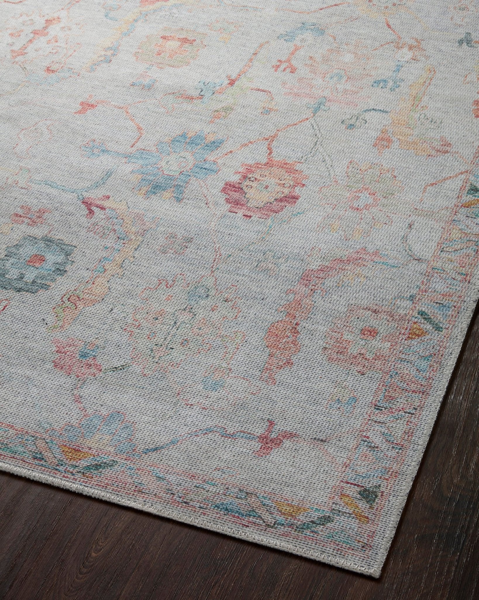 Leah Rug in a Pebble/Multi - by Loloi | Power Loomed Rug - Plain Jane Interiors