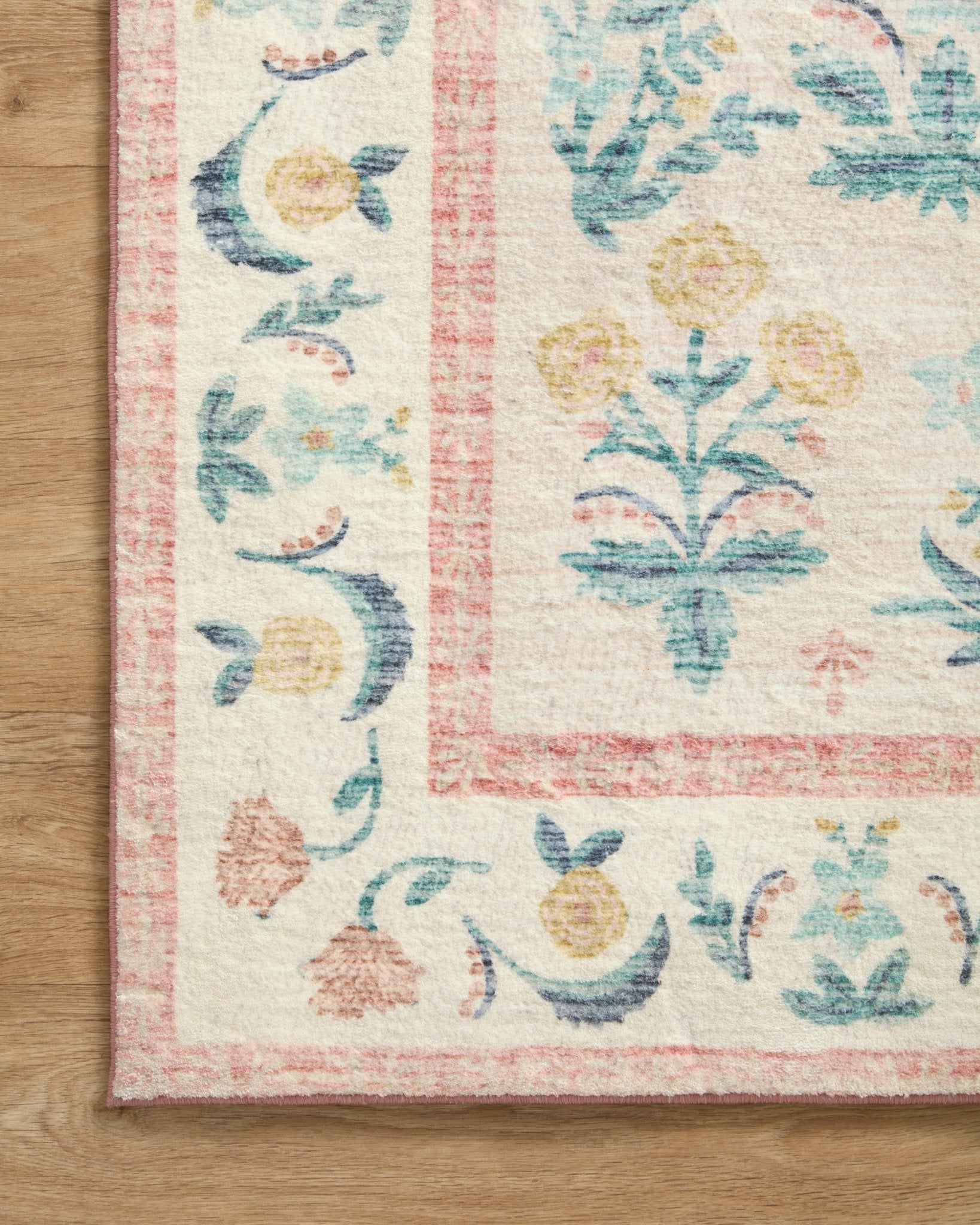 Mughal Rose Rug in Moss by Riffle Paper Co - Plain Jane Interiors