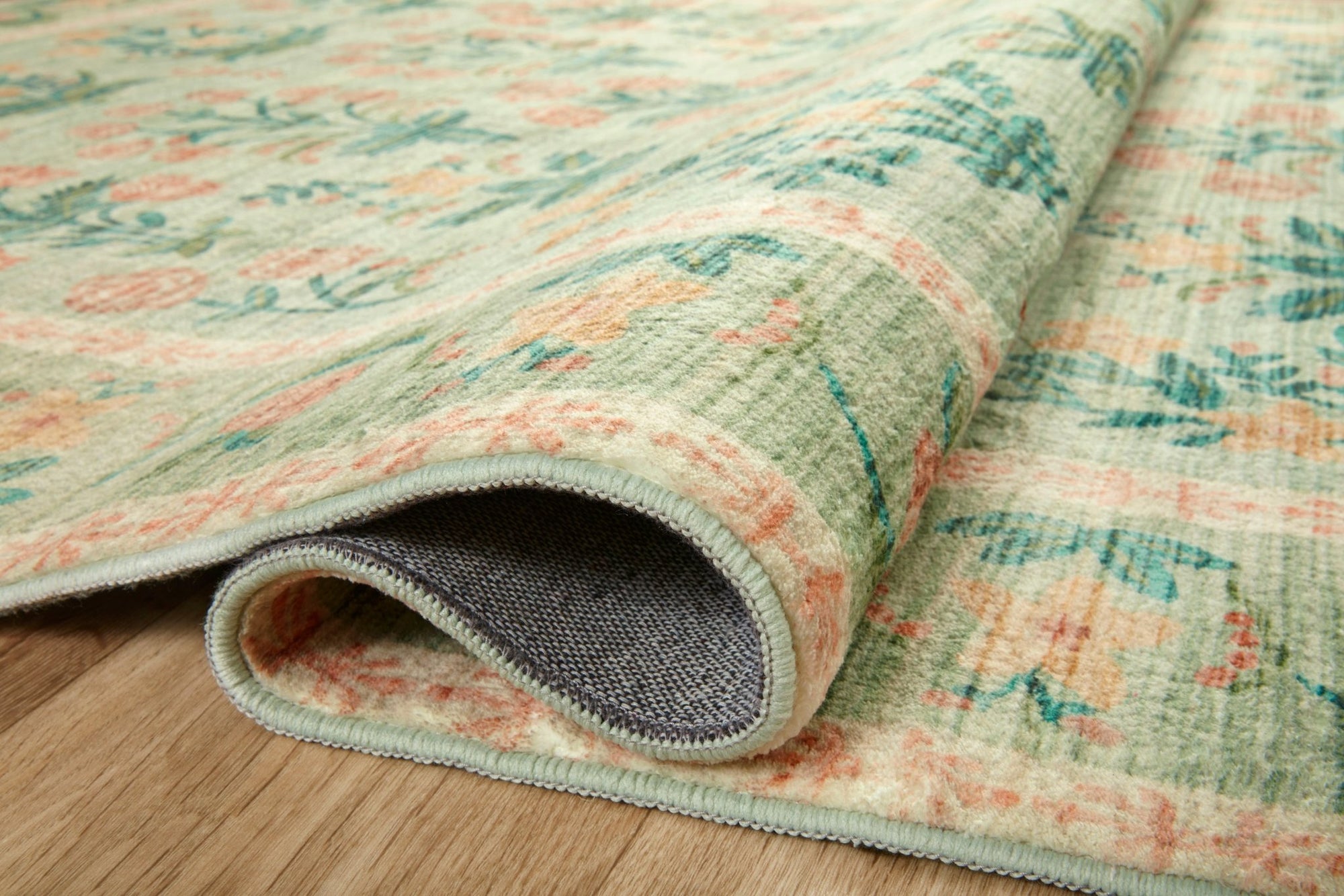 Mughal Rose Rug in Moss by Riffle Paper Co - Plain Jane Interiors