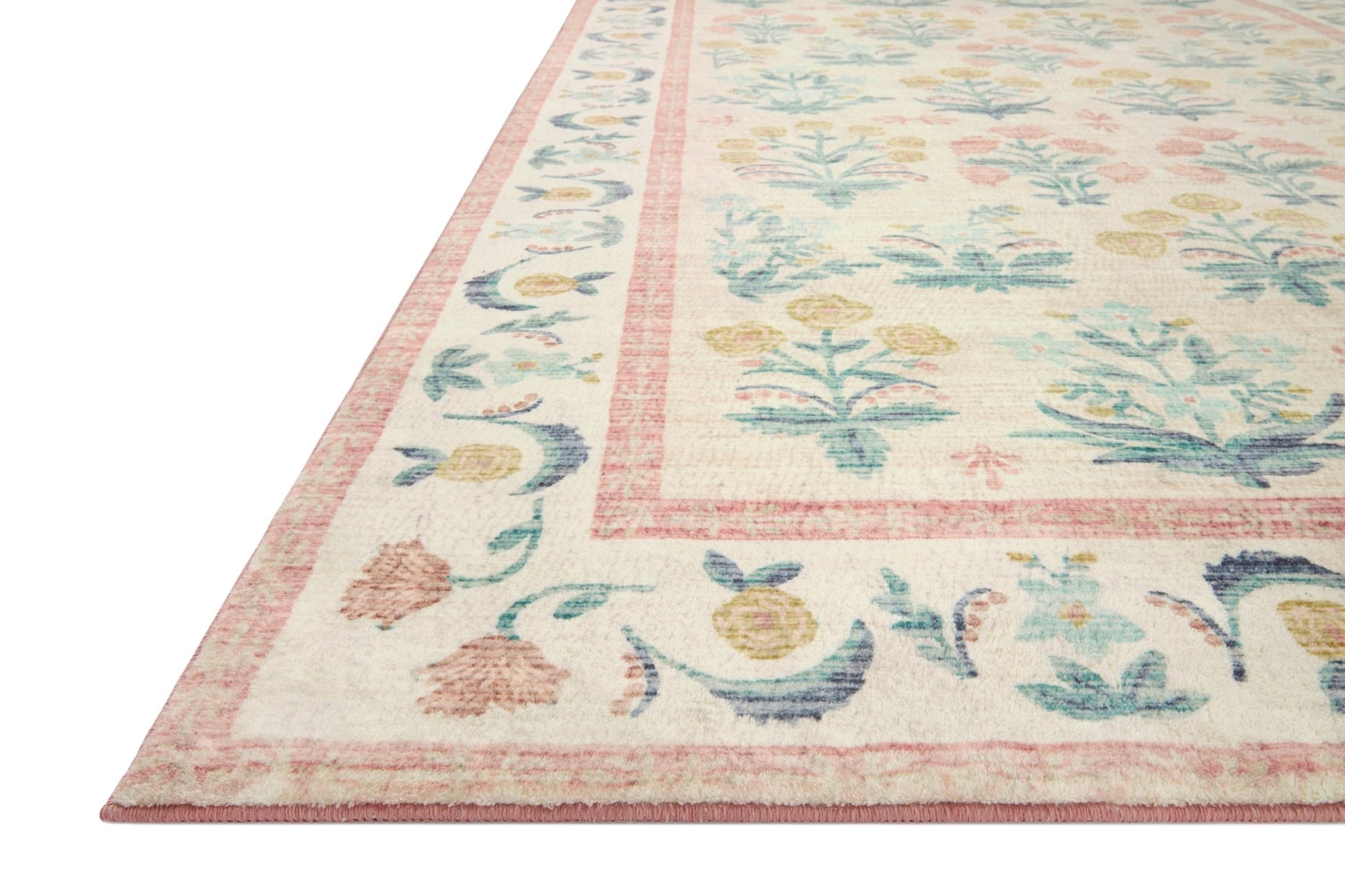 Mughal Rose Rug in Moss by Riffle Paper Co - Plain Jane Interiors