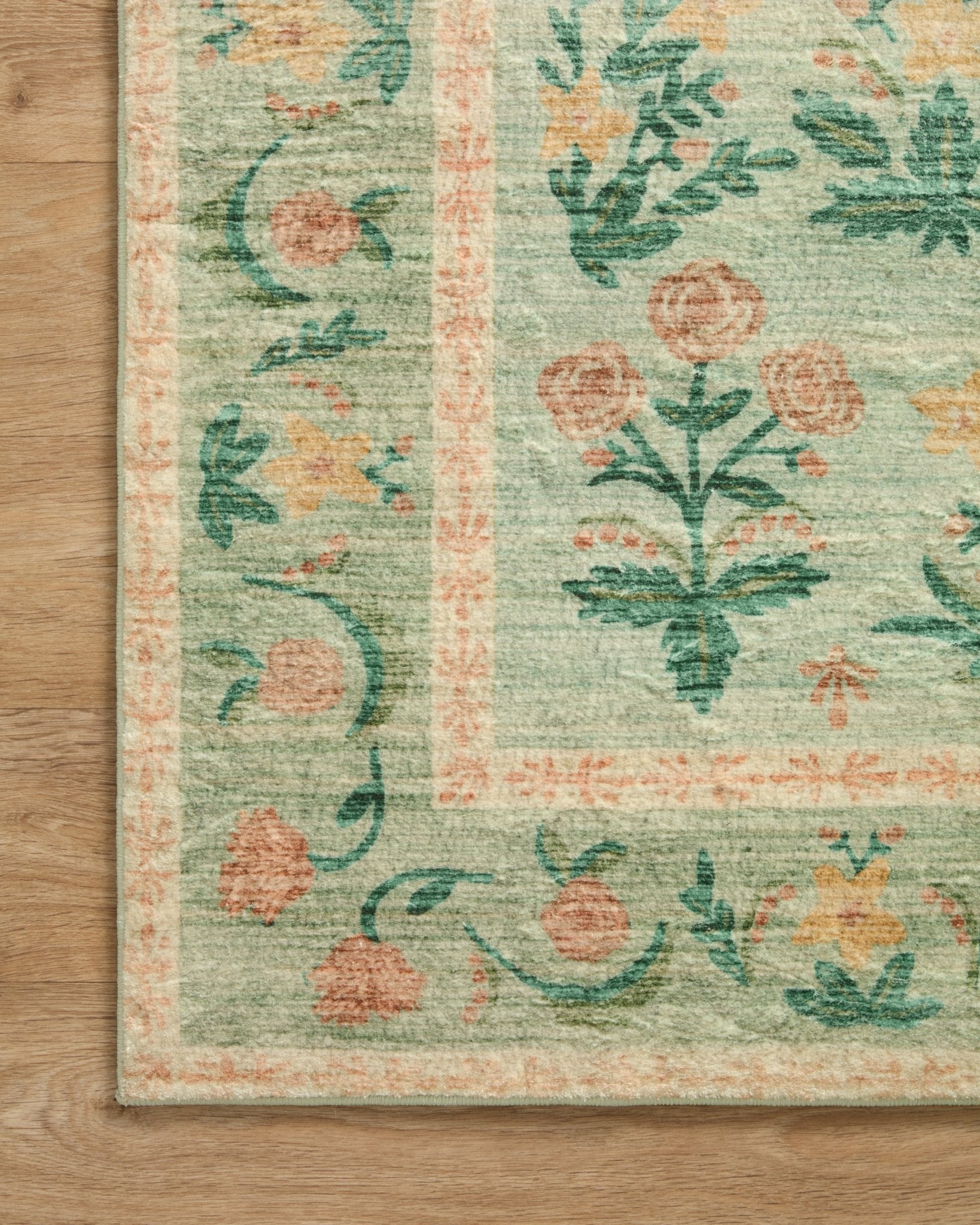 Mughal Rose Rug in Moss by Riffle Paper Co - Plain Jane Interiors