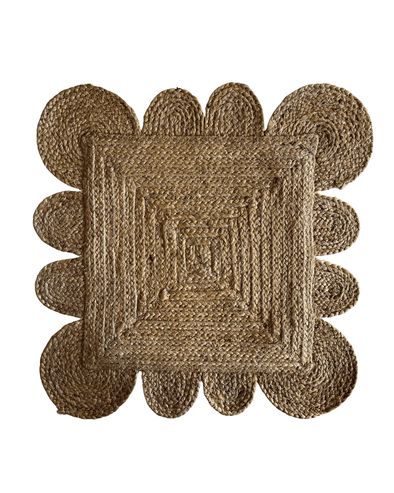 Natural Scallop Jute Rug - Plain Jane Interiors