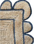 Navy Scallop Jute Rug - Plain Jane Interiors