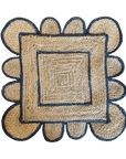 Navy Scallop Jute Rug - Plain Jane Interiors