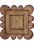 Red Scallop Jute Rug - Plain Jane Interiors