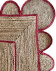 Red Scallop Jute Rug - Plain Jane Interiors