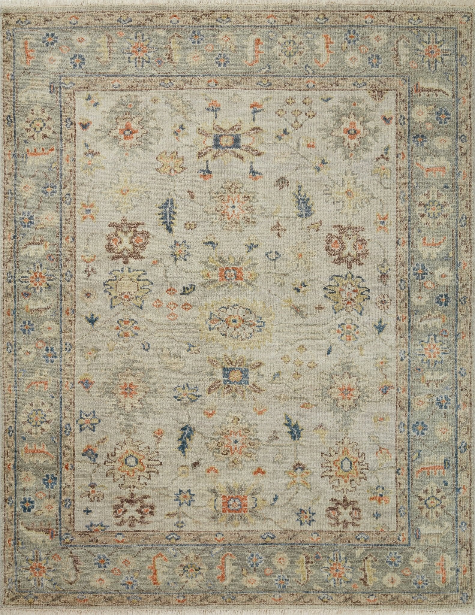 Stella Rug in Stone/Multi - By Loloi Rugs| Hand - Knotted Wool - Plain Jane Interiors