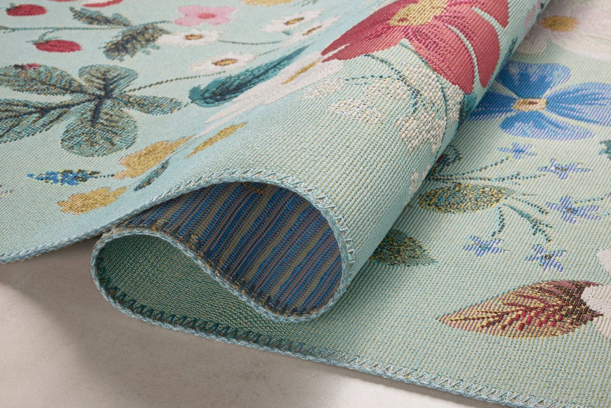 Strawberries Black Rug by Rifle paper Co - Plain Jane Interiors