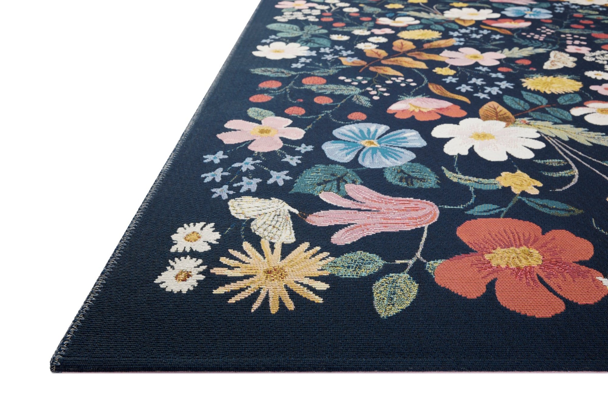Strawberries Black Rug by Rifle paper Co - Plain Jane Interiors
