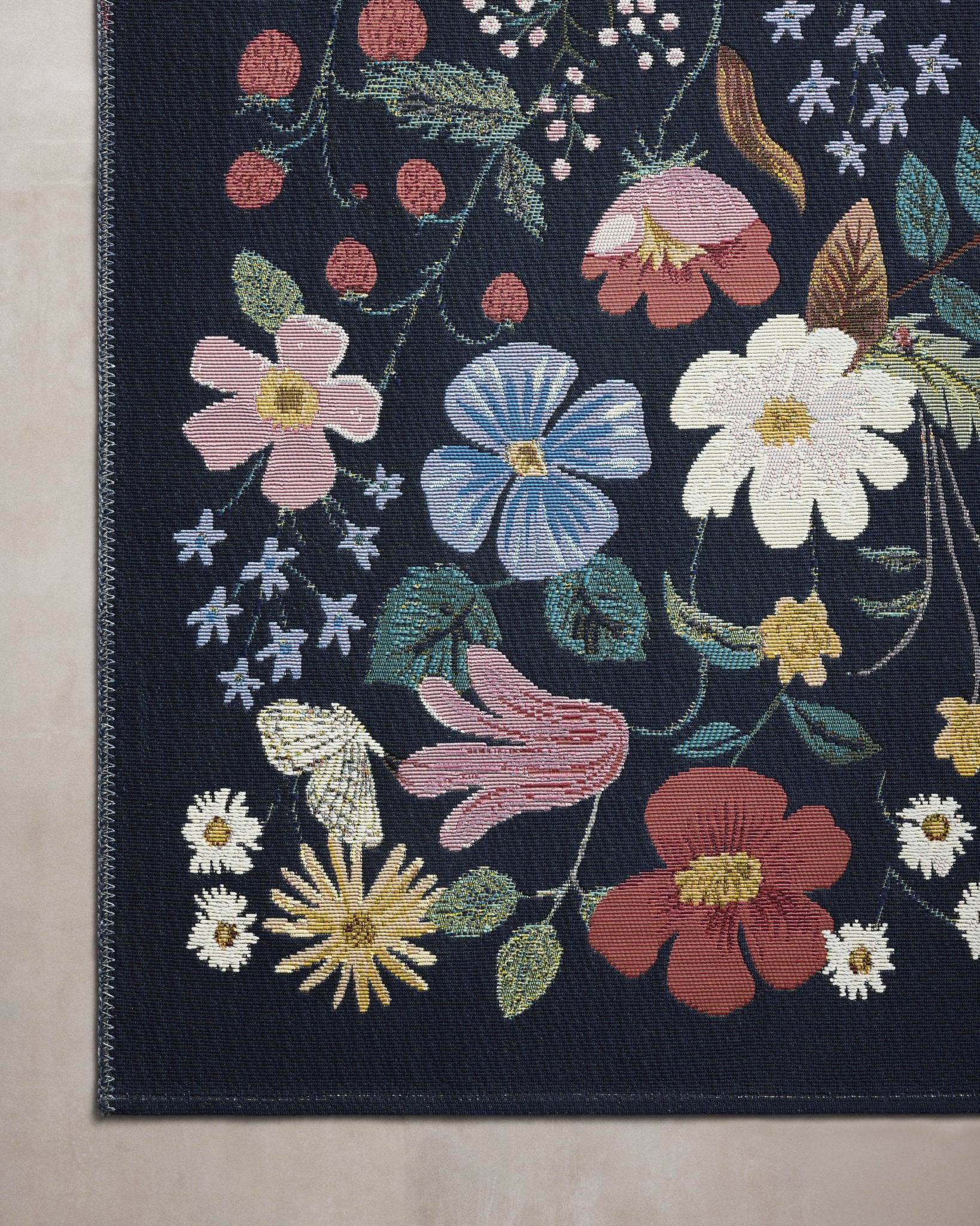 Strawberries Mint Rug by Rifle paper Co - Plain Jane Interiors