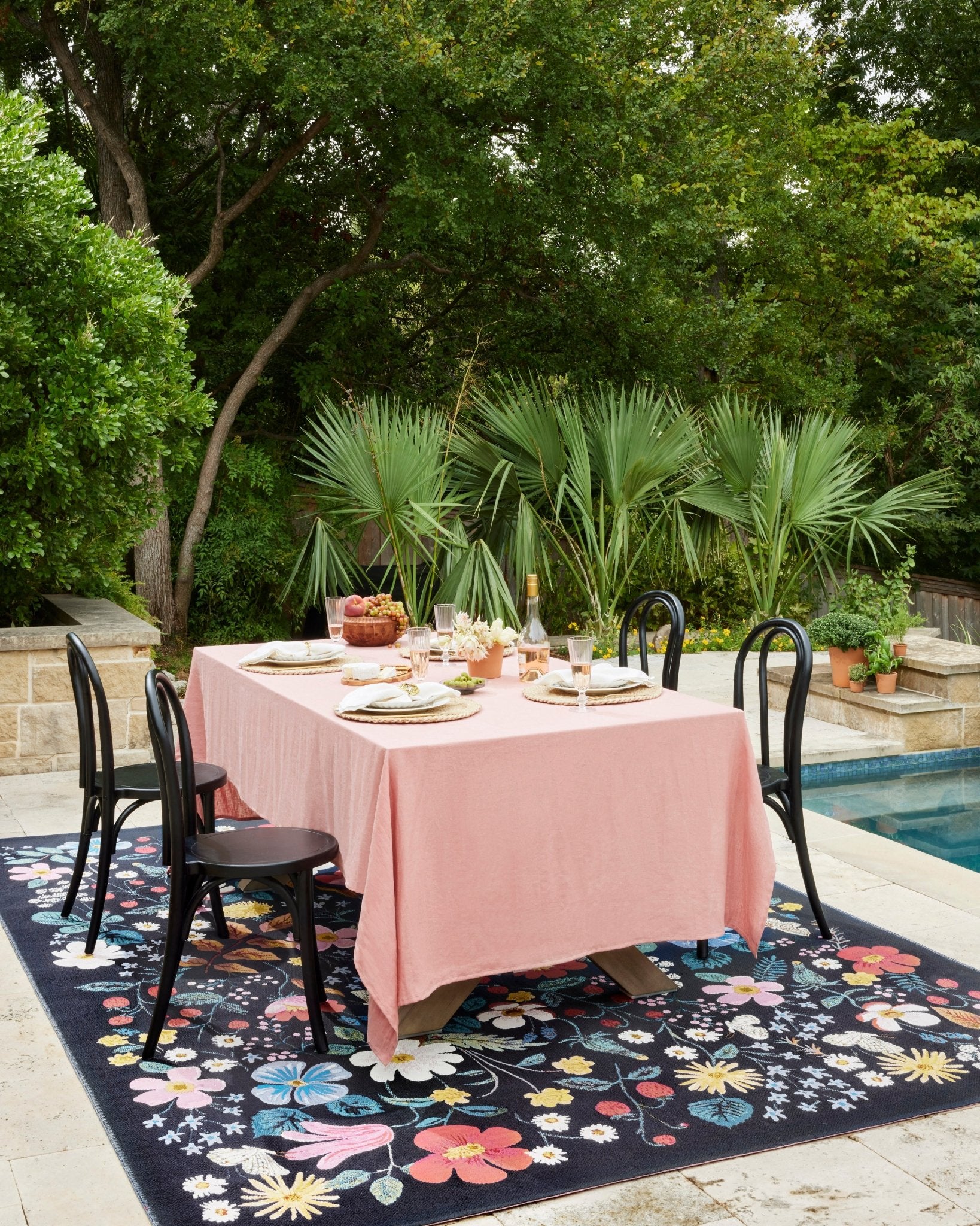 Strawberries Mint Rug by Rifle paper Co - Plain Jane Interiors