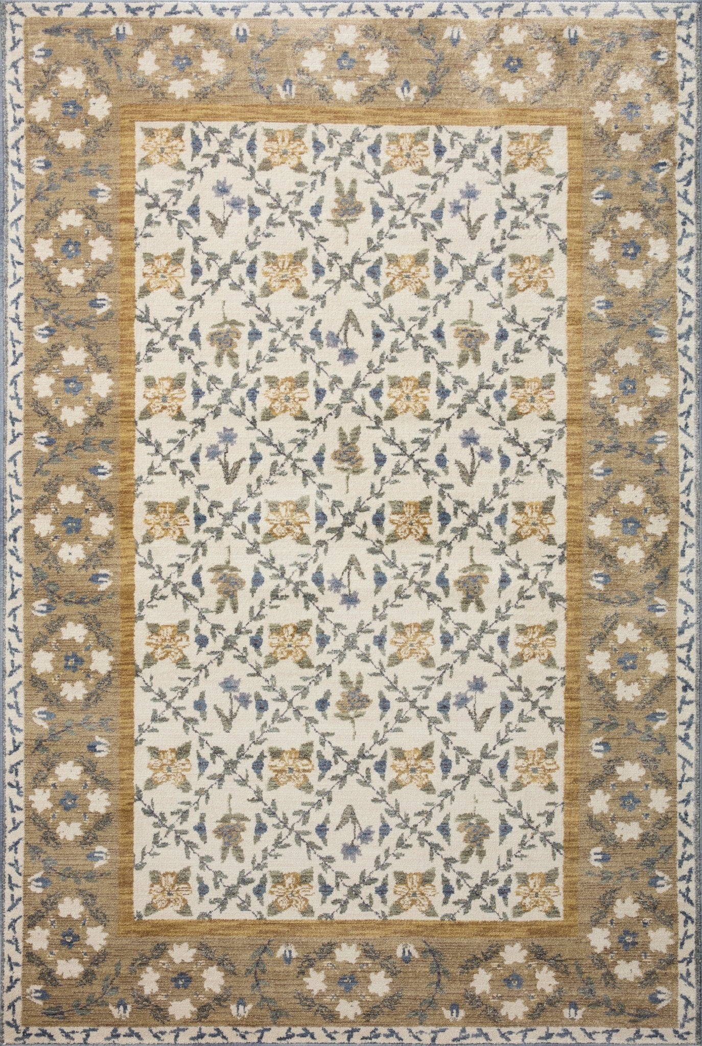 The Belverde Gold Rug by Riffle Co Paper x Loloi - Plain Jane Interiors