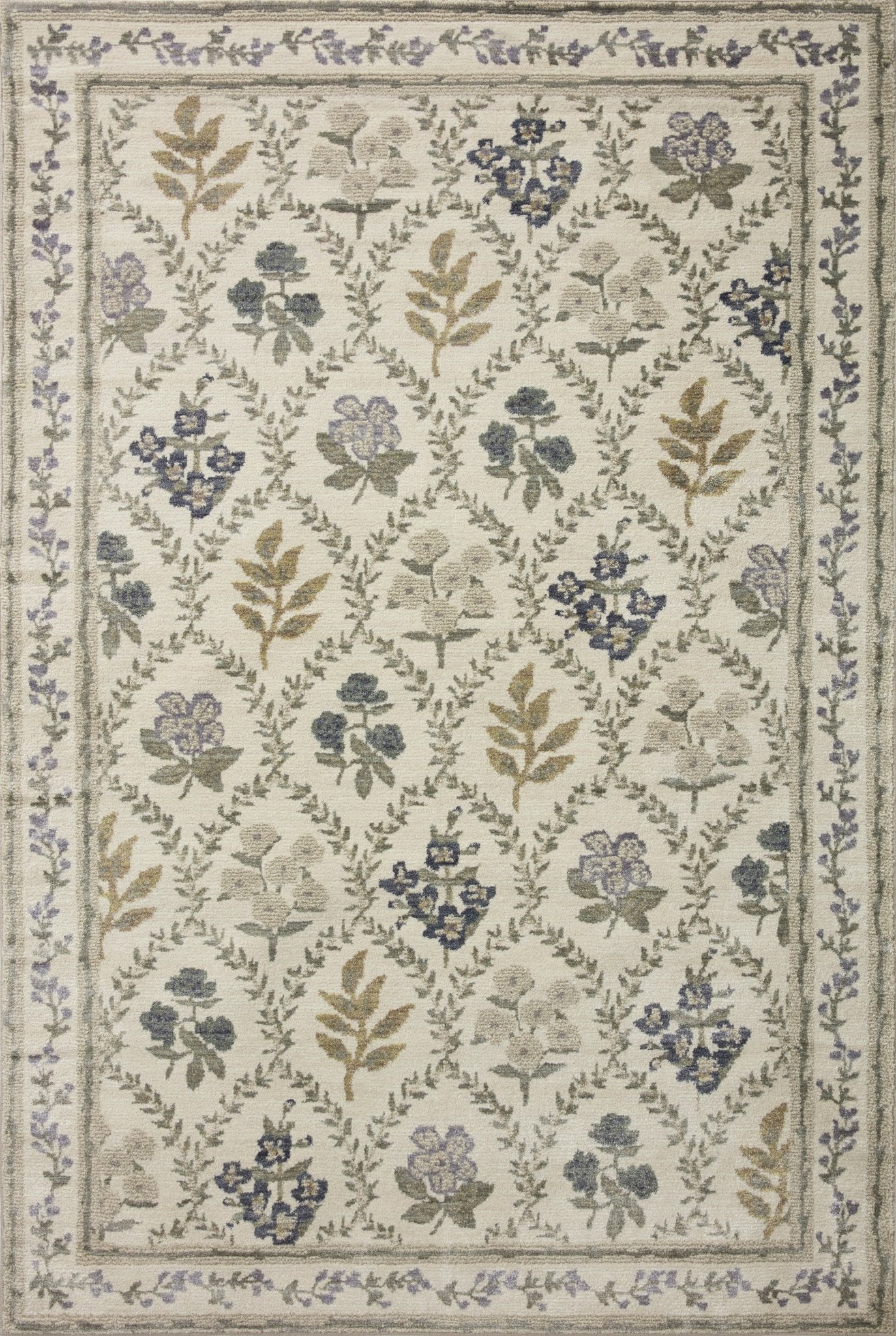 The Hawthorne Navy Rug by Riffle Co Paper x Loloi - Plain Jane Interiors