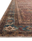 The Layla Rug 1 | Brick/Blue - Plain Jane Interiors