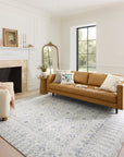 The Rosette Blue Rug by Riffle Co Paper x Loloi - Plain Jane Interiors