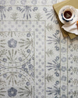 The Rosette Blue Rug by Riffle Co Paper x Loloi - Plain Jane Interiors