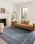 The Rosette Blue Rug by Riffle Co Paper x Loloi - Plain Jane Interiors