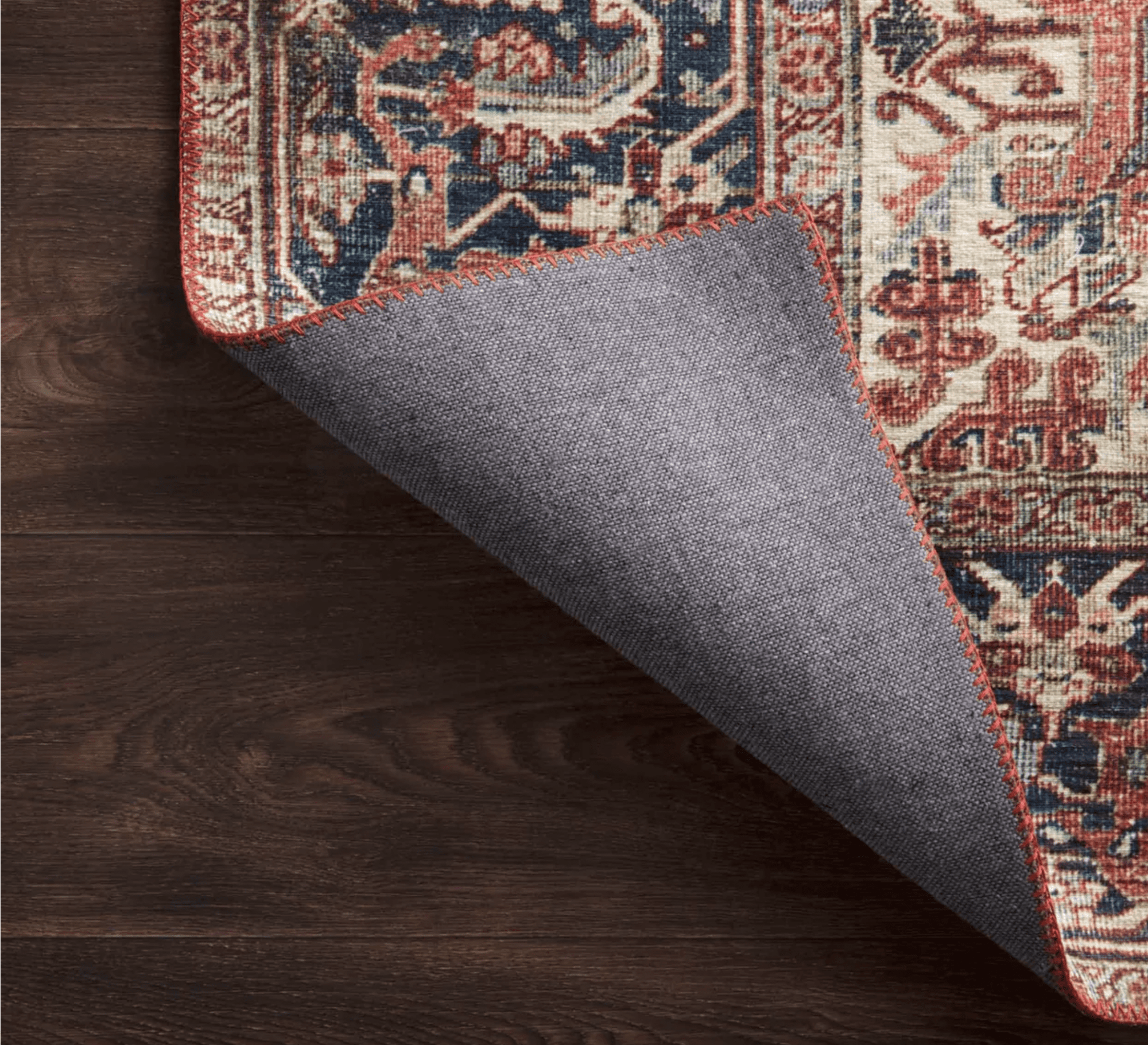 Layla Rug in Red / Navy - by Loloi Rugs | Power Loomed Rugs - Plain Jane Interiors