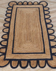 Navy Scallop Jute Rug - Plain Jane Interiors