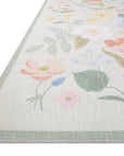 Strawberry Fields Teal Rug by Rifle paper Co - Plain Jane Interiors