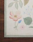 Strawberry Fields Teal Rug by Rifle paper Co - Plain Jane Interiors