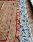 Red Scallop Jute Rug