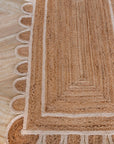 White Scallop Jute Rug - Plain Jane Interiors