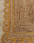Yellow Scallop Jute Rug - Plain Jane Interiors