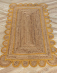 Yellow Scallop Jute Rug - Plain Jane Interiors