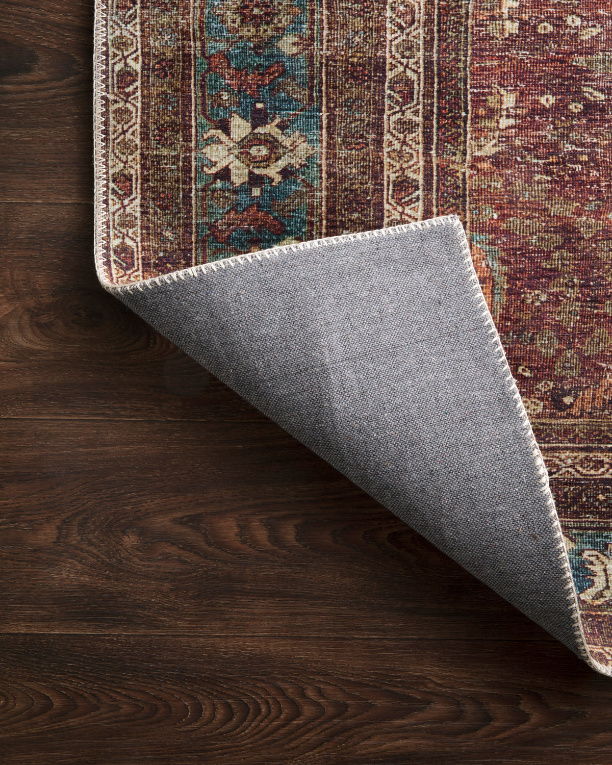 The Layla Rug 1 | Brick/Blue