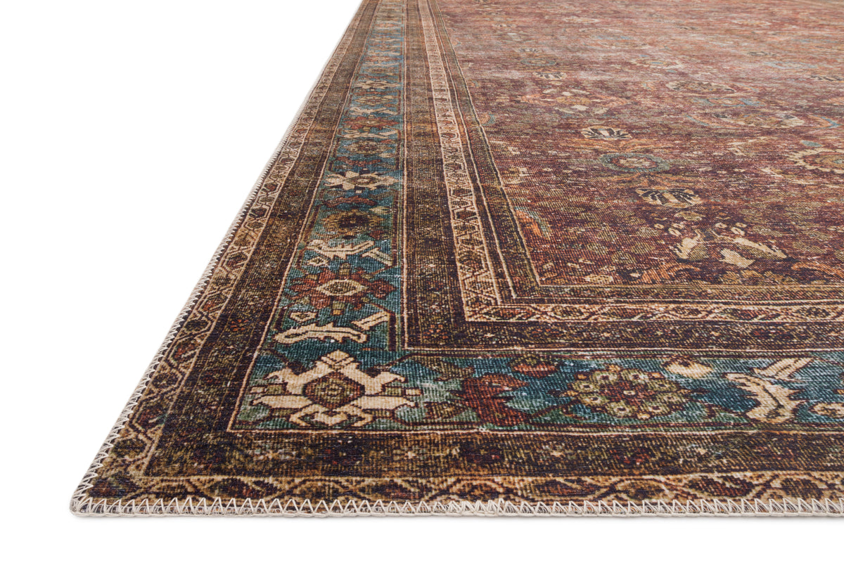 The Layla Rug 1 | Brick/Blue