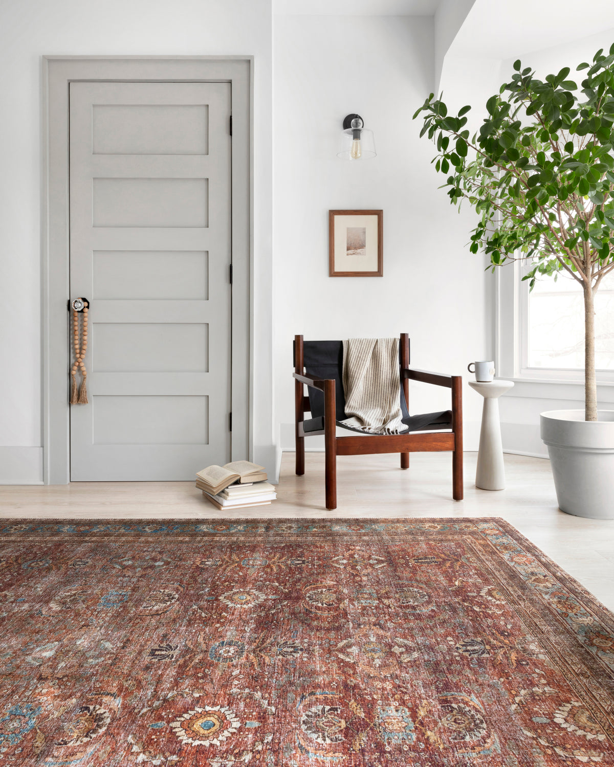The Layla Rug 1 | Brick/Blue