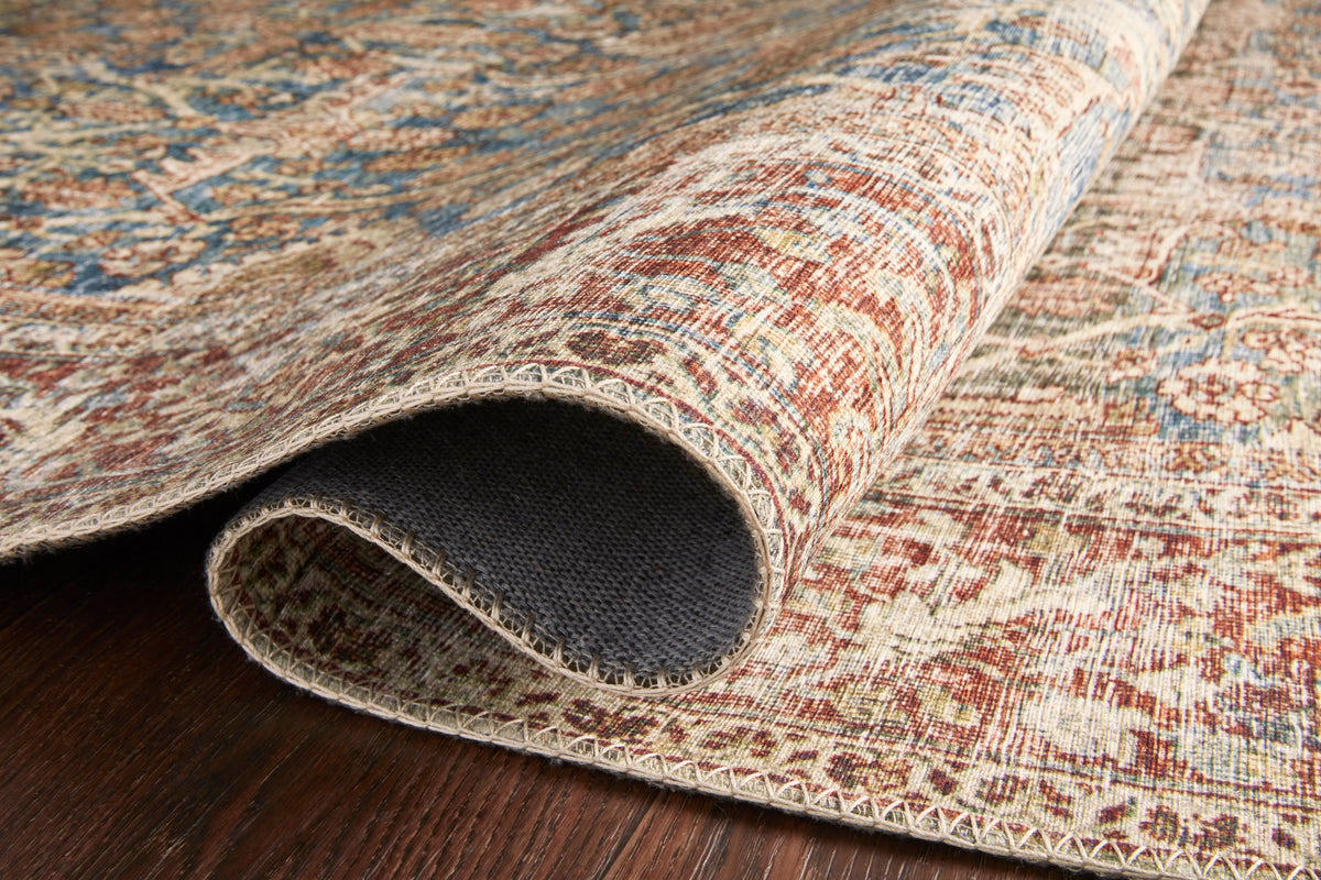 The Layla Rug 4 | Ocean/Rust