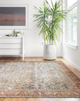 The Layla Rug 4 | Ocean/Rust