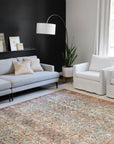 The Layla Rug 4 | Ocean/Rust