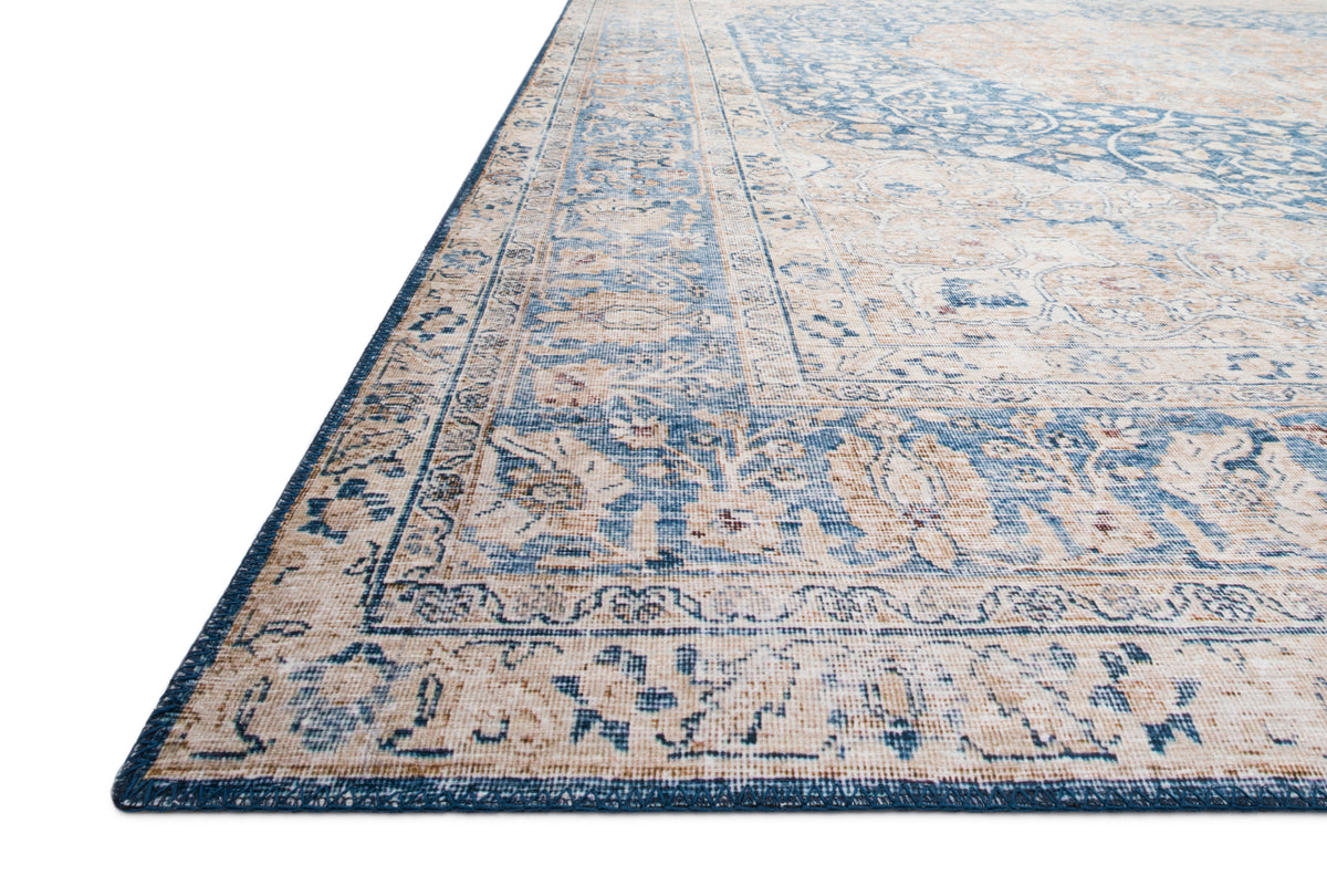The Layla Rug 7 | Blue/Tangerine